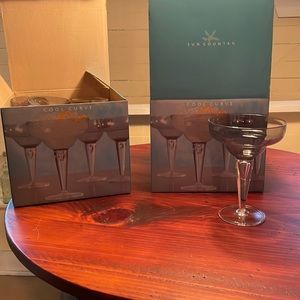 Melamine margarita glasses; dove grey color